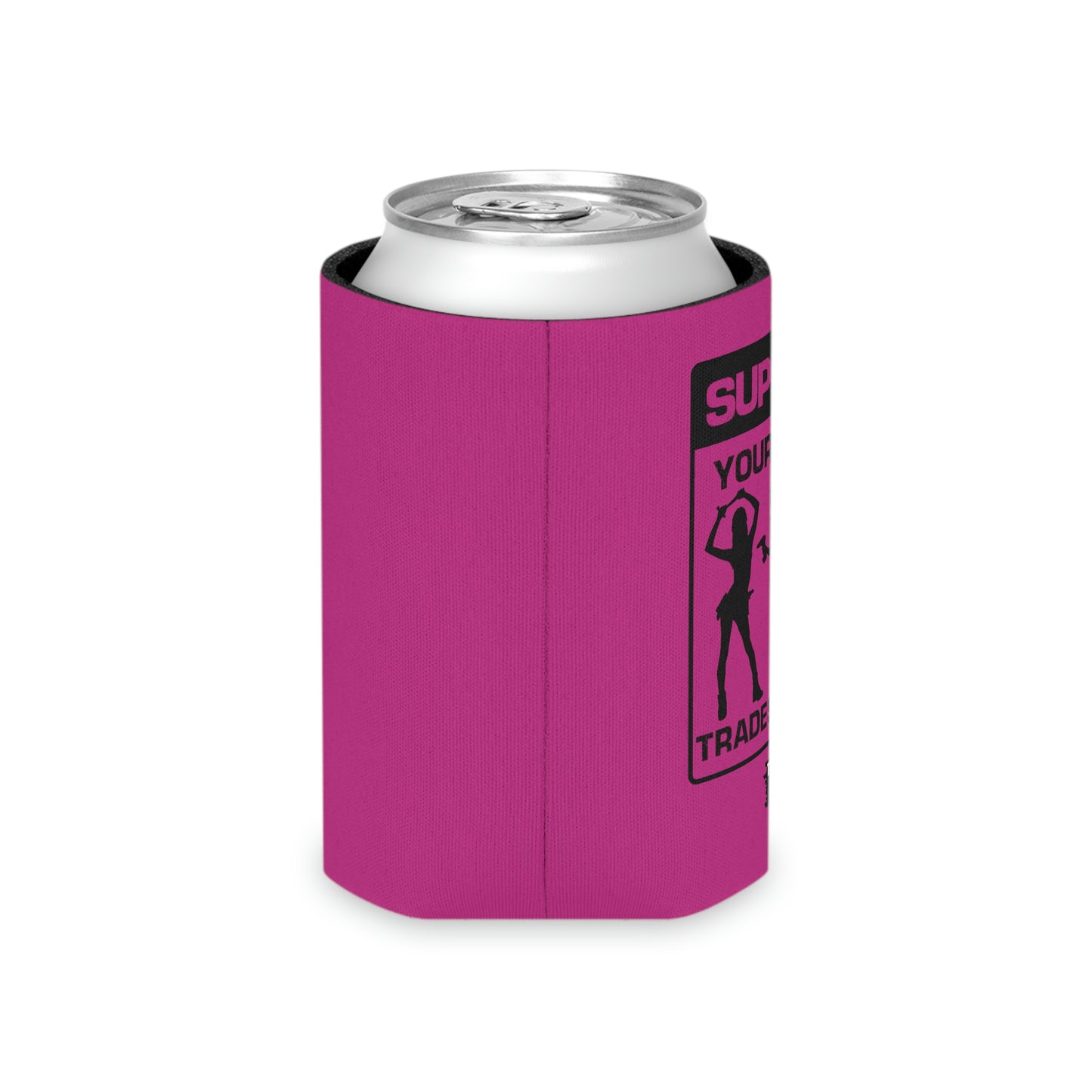 Hot Pink Tradeswoman Beer Wrapper